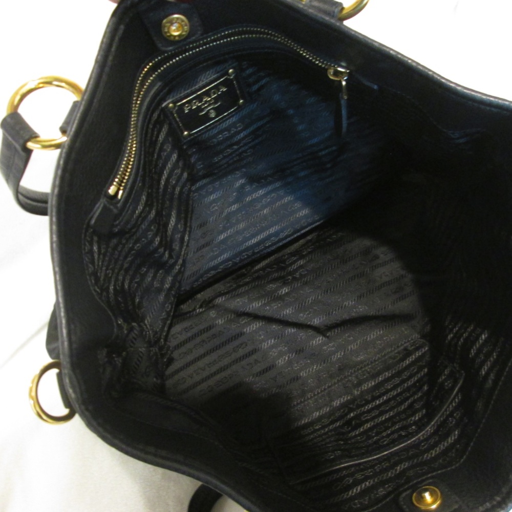 PRADA BLACK NYLON LARGE SHOPPER TOTE BAG - Picture 13 of 14